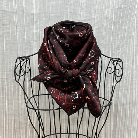 36” Burgundy Red Tapestry