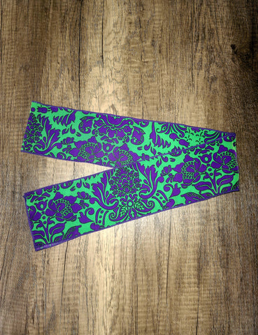 Green and purple paisley